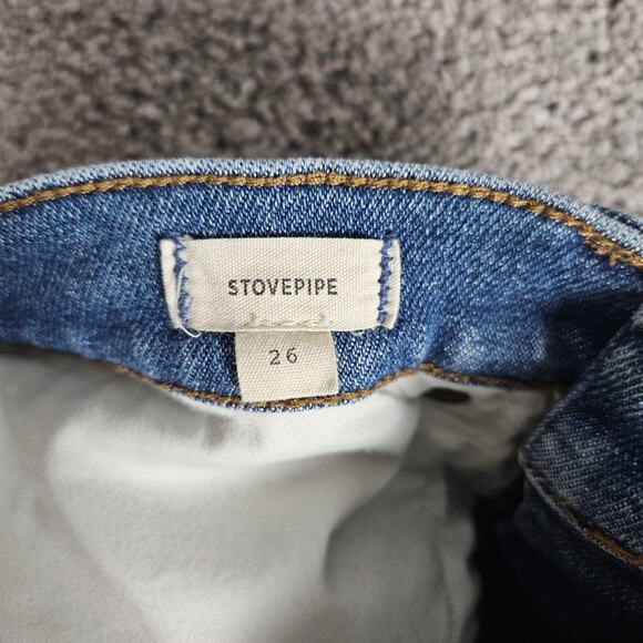 Madewell Jeans Womens 26 Blue Stovepipe Ditmas Wash Straight Stretch Normcore - Picture 4 of 16